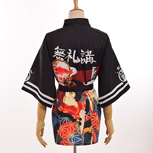 GRACEART Mujeres Vendimia Kimono Cubrir Arriba Cardigans Bata de Baño (M)