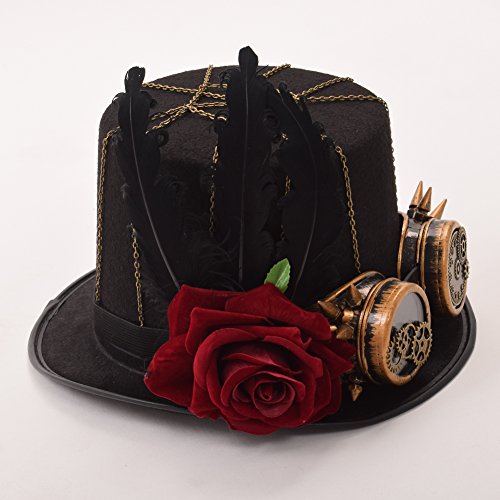 GRACEART Victoriano Steampunk Parte Superior Sombrero (Hombre)