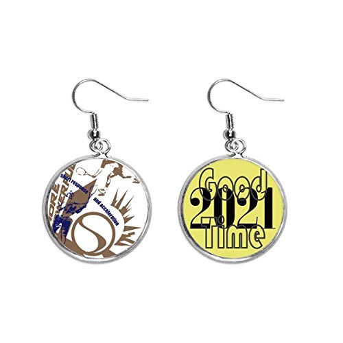 Graffiti Street Poderoso Tenistas Pendientes Pendientes Pendientes Pendientes Pendientes Joyería 2021 Buena Suerte