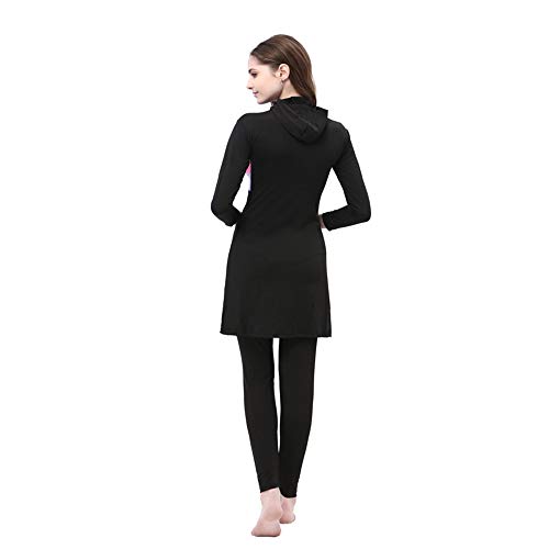 Grsafety Mujeres Musulmanas Traje de baño - Clásico Modeste Burkini Completa Muslim Swimwear con Hijab Burqini Beachwear Tankini, Estilo 1, S