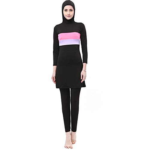 Grsafety Mujeres Musulmanas Traje de baño - Clásico Modeste Burkini Completa Muslim Swimwear con Hijab Burqini Beachwear Tankini, Estilo 1, S