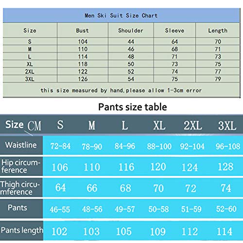 GTTBS-ski Trajes de Esquí Snowsuit Chaqueta de Esquí Pantalones Impermeable Chaqueta Hombre Trekking Transpirable Excursionismo Pantalones Nieve Invierno Ropa Set +1 Par de Guantes,Black5,L