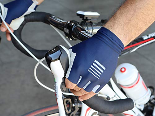 Guantes de ciclismo de verano ultraligeros de piel sintética – para bicicleta de carretera – Guantes y accesorios de ropa técnica para bicicleta de hombre mujer niño (azul, XL)