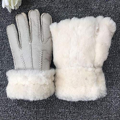 Guantes De Invierno Guantes De Invierno De Piel De Oveja Pura Para Mujer Guantes De Piel De Oveja De Piel De Oveja Reales Guantes Cálidos Para Mujer Guantes De Mitón De Cuero Genuino De Dedo Complet