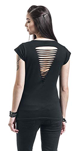 Guns N' Roses Pink Bullet Mujer Camiseta Negro M, 100% algodón, Cut-Outs Ancho