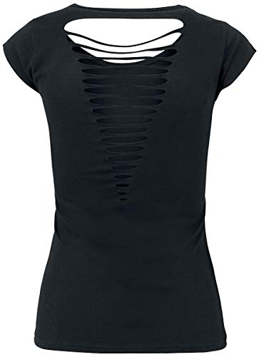 Guns N' Roses Pink Bullet Mujer Camiseta Negro M, 100% algodón, Cut-Outs Ancho