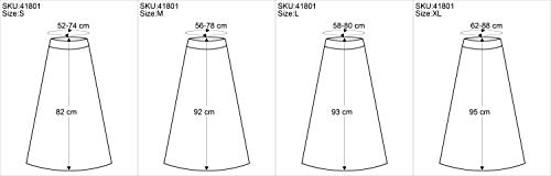 GURU SHOP Falda estilo hippie chic, falda flamenca, de algodón, para mujer, alternativa azul grisáceo L