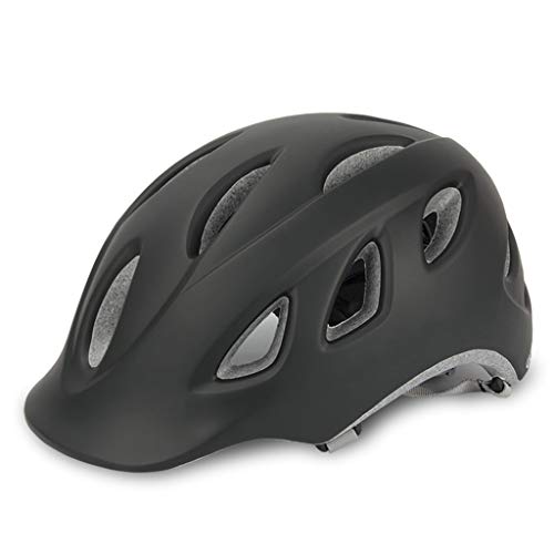 Gym Ajustable Casco De Ciclista 18 Vents Tráfico Casco La Bicicleta De Seguridad Conducción Sombrero Femeninos, Y Equipo Masculino (se Adapta A Los Tamaños De Cabeza 56-60cm) (Color : Black)