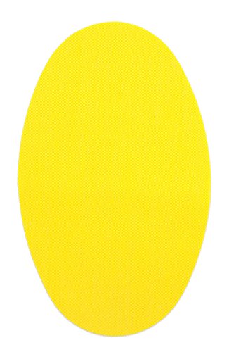 Haberdashery Online 6 Rodilleras Color Amarillo termoadhesivas de Plancha. Coderas para Proteger tu Ropa y reparación de Pantalones, Chaquetas, Jerseys, Camisas. 16 x 10 cm. RP15