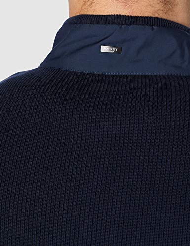 Hackett Knit Padded Jacket Chaqueta, Azul (NAVY 595), Small para Hombre