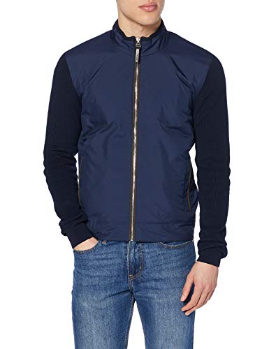 Hackett Knit Padded Jacket Chaqueta, Azul (NAVY 595), Small para Hombre