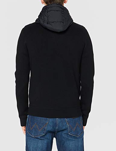 Hackett London AMR QLTD Front Hoodie Suéter, Negro, XX-Large para Hombre