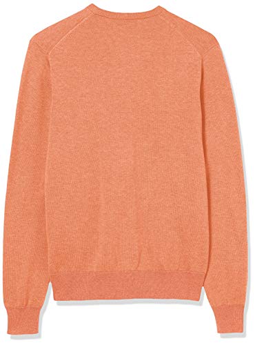 Hackett London Cotton Silk V Neck Suéter, Naranja (135orange 135), Medium para Hombre