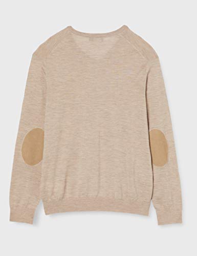Hackett London FF GG Merino V Suéter, Marrón (Sand 847), L para Hombre