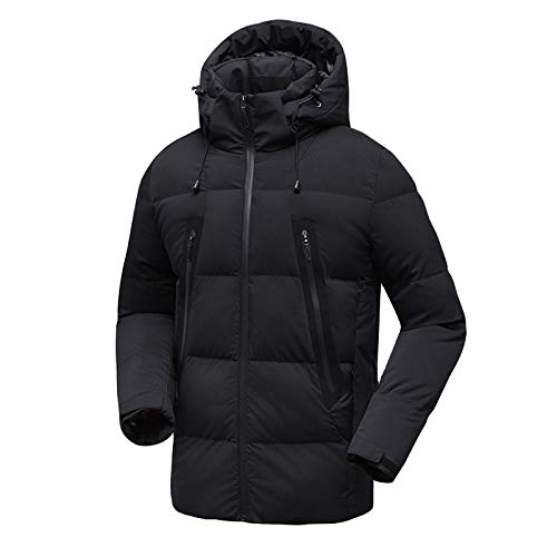HaHei 2019 invierno nuevos hombres algodón abrigo al por mayor de los hombres personalizados al aire libre a prueba de viento gruesa chaqueta corta, Hombre, color Negro (, tamaño XXL