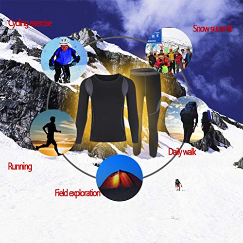 HAINES Ropa Interior Térmica Esqui Mujer Ropa Térmica Interior para Running Montaña Ciclismo Fitness Negro Gr.36