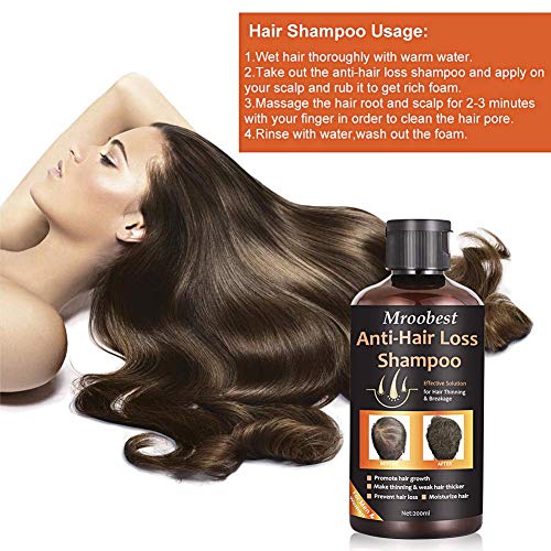 Hair Loss Shampoo, Champú Anticaida, Anti Pérdida De Cabello, esencia de hierbas naturales, promueve más cabello ticker, para suero de crecimiento rápido del cabello para hombres y mujeres