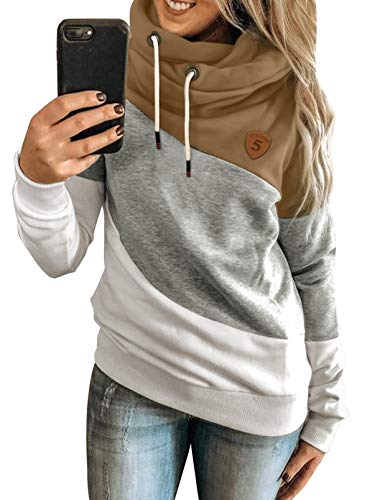 Happy Sailed - Sudadera con capucha para mujer, cuello alto y cuello alto 1 multicolor S