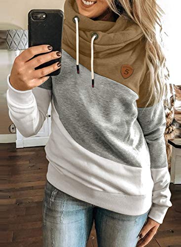 Happy Sailed - Sudadera con capucha para mujer, cuello alto y cuello alto 1 multicolor S