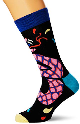 Happy Socks Tropical Snake Sock Calcetines, Multicolor (Multicolour 930), 7/10 (Talla del fabricante: 41-46) para Hombre