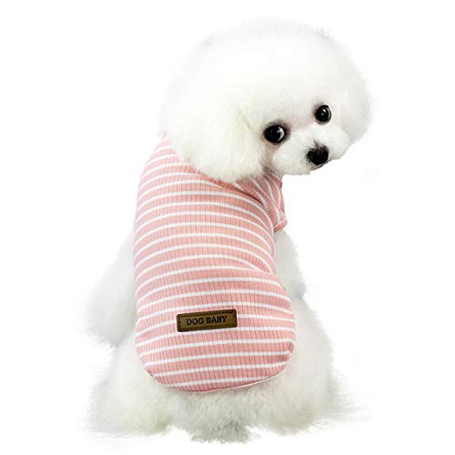 Harfkoko Jersey para Perro o Gato Pequeño/Ropa Cómoda de Punto para Mascotas Suéter de Abrigo para Mascotas Rosa Rojo Azul Gris Hierba - Peso 1,2-9,0 kg