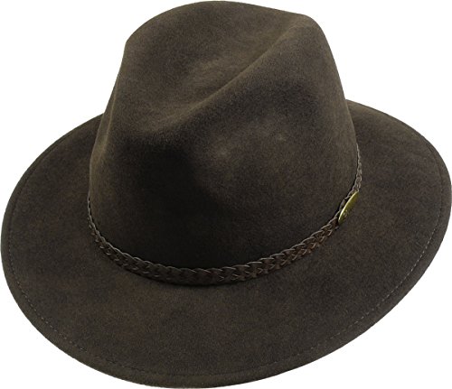 Harry-Collection – Sombrero con ala en 3 colores marrón 58