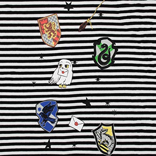 HARRY POTTER Camiseta para Niñas Los Escudos de Las Casas de Hogwarts Multicolor 7-8 años