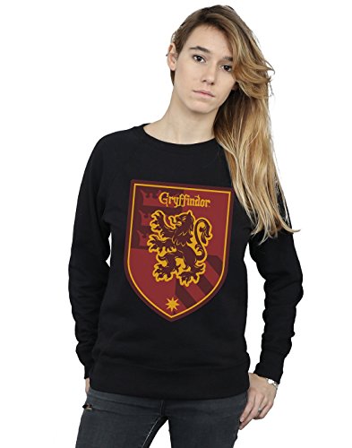 Harry Potter Mujer Gryffindor Crest Flat Camisa De Entrenamiento Negro Large