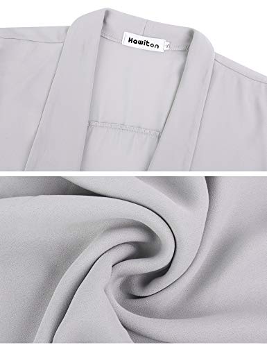 Hawiton Bolero Mujer Elegante Cárdigan de Gasa para Fiesta Manga 3/4 Torera Chaqueta Ligero Blazer para Primavera,Verano,Otoño