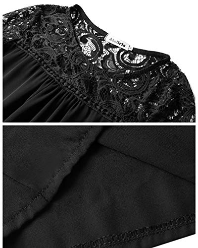 Hawiton Camisa sin Mangas para Mujer Encaje Gasa Camisa Blusa Verano Elegant Tank Tops