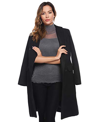 Hawiton Camisetas sin Mangas para Mujer Elegante Camisa de Tirantes con Cuello Alto Slim Fit Shirts para Verano,Otoño,Invierno
