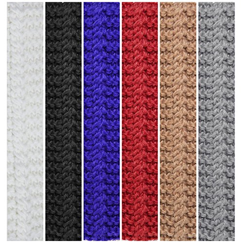 HBF 6 Piezas Diadema Mujer Invierno Vendas Elasticas Anchas Tejida Lana Cintas Para El Pelo Mujer Accesorio Pelo