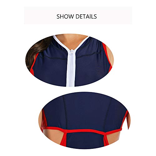 HBRT Trajes de baño de una Pieza para Mujeres, Trajes de baño de Control de Barriga, Trajes de baño sin Mangas, Bikinis Estampados para niñas Adolescentes Cabestro siamés,H,M