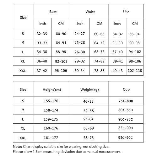 HBRT Trajes de baño de una Pieza para Mujeres, Trajes de baño de Control de Barriga, Trajes de baño sin Mangas, Bikinis Estampados para niñas Adolescentes Cabestro siamés,H,M