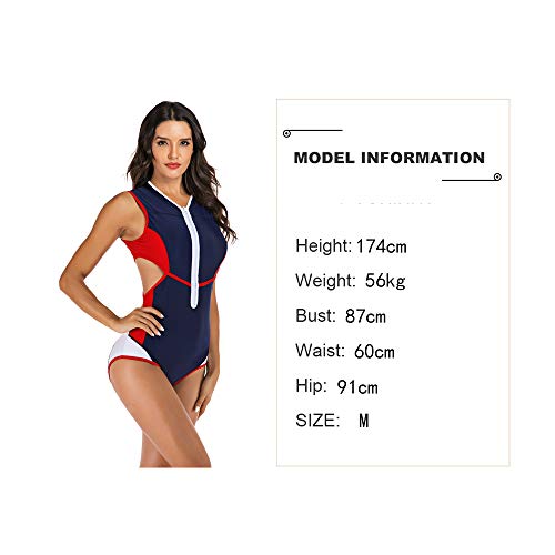 HBRT Trajes de baño de una Pieza para Mujeres, Trajes de baño de Control de Barriga, Trajes de baño sin Mangas, Bikinis Estampados para niñas Adolescentes Cabestro siamés,H,M