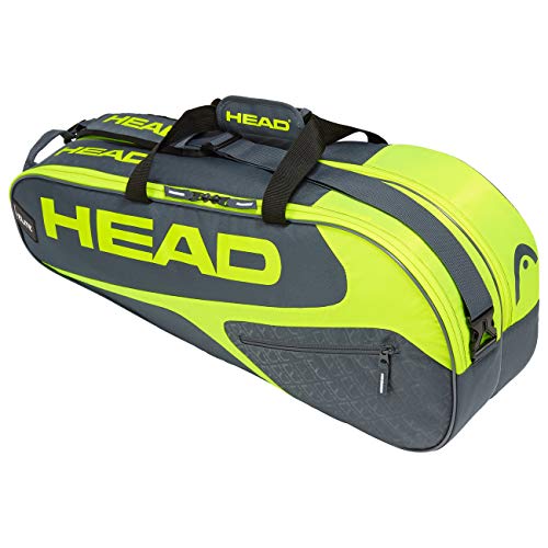 Head Elite 12R Monstercombi Bolsa de Tenis, Adultos Unisex, Gris/Neon Amarillo