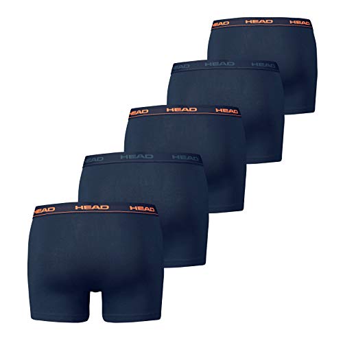 Head Men’s Basic Boxers (5 Pack) Calzoncillos, chaquetón/Naranja, L (Pack de 5) para Hombre