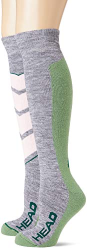 Head V-shape Kneehigh Ski Socks (2 Pack) Calcetines de esquí, colores mezclados, 35/38 (Pack de 2) Unisex adulto