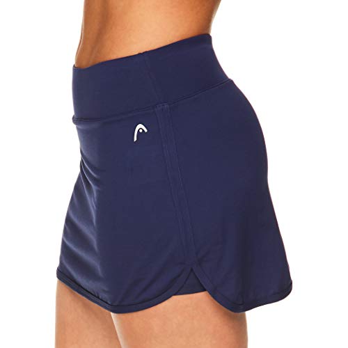 HEAD Women's Athletic Tennis Skirt with Ball Pocket - Workout Golf Exercise & Running Skort - Vigor Medieval Blue, Large