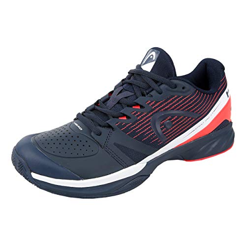 HEAD Zapatillas de Tenis para Hombre Sprint Pro 2.5 Clay Men para Hombre, Azul Oscuro/Rojo neón, 45 EU