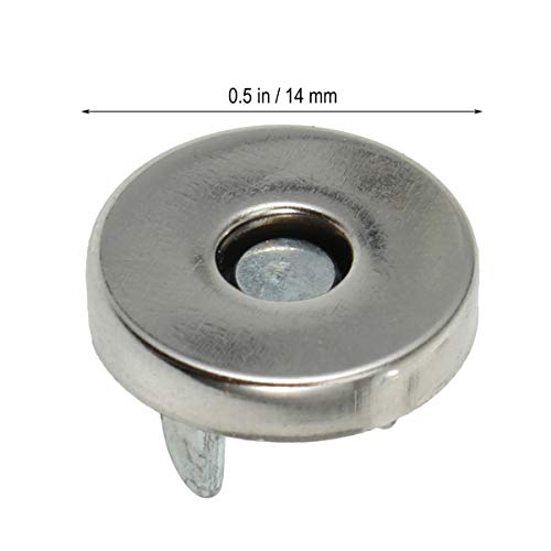 Healifty 50 piezas conjunto de imanes magnéticos imán botones invisibles cierres de cierre magnético botones de presión botones bolsa redonda accesorio para diy manualidades ropa de libros