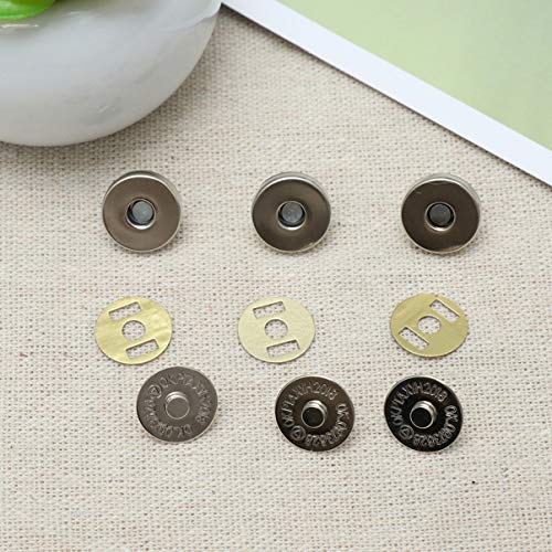 Healifty 50 piezas conjunto de imanes magnéticos imán botones invisibles cierres de cierre magnético botones de presión botones bolsa redonda accesorio para diy manualidades ropa de libros