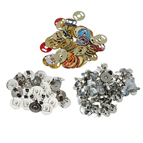 Healifty 50 piezas conjunto de imanes magnéticos imán botones invisibles cierres de cierre magnético botones de presión botones bolsa redonda accesorio para diy manualidades ropa de libros