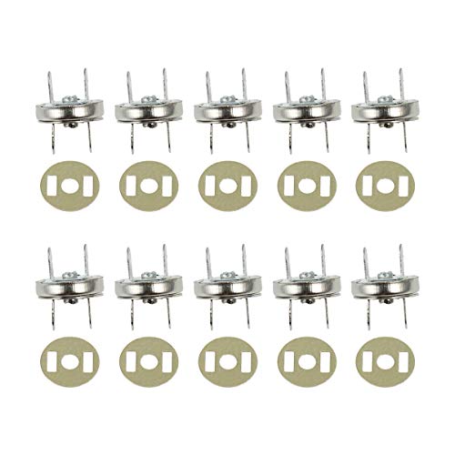 Healifty 50 piezas conjunto de imanes magnéticos imán botones invisibles cierres de cierre magnético botones de presión botones bolsa redonda accesorio para diy manualidades ropa de libros