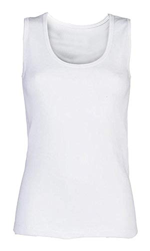 HEAT HOLDERS - Mujer Algodon Invierno Camiseta Termica Sin Mangas (Large, White)