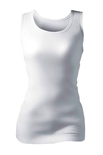 HEAT HOLDERS - Mujer Algodon Invierno Camiseta Termica Sin Mangas (Large, White)