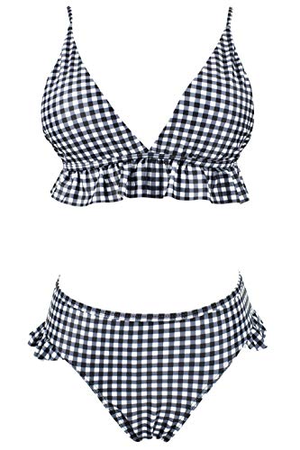 heekpek Bikini con Escote en V Mujer Bikinis Brasileños Trajes de Baño para Mujer Dos Piezas Bañador Mujer Sexy