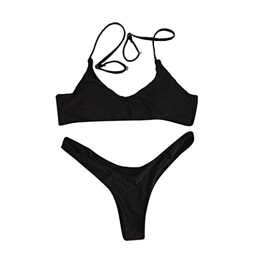 heekpek Bikinis Mujer Brasileños Bañador Ropa de Baño Push Up Dos Piezas con Relleno Traje de Baño de Tubo Color Liso
