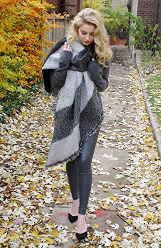 heekpek Bufanda Para Mujer Caliente Mantas Tartán Bufanda Pashmina Larga Enrejado Mantón Invierno