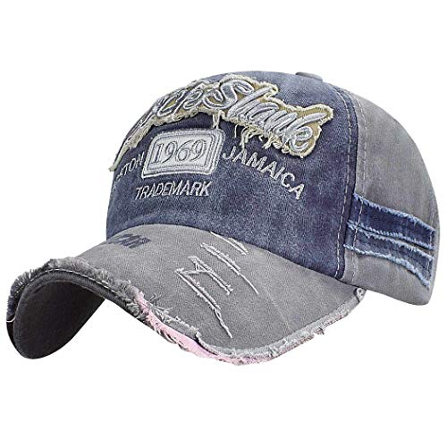 heekpek Gorras de Hombre Beisbol Gorra de Béisbol Algodón Unisex Sombrero para Hombre y Mujere Retro Ajustable Cartas Impreso Hip-Hop Caps